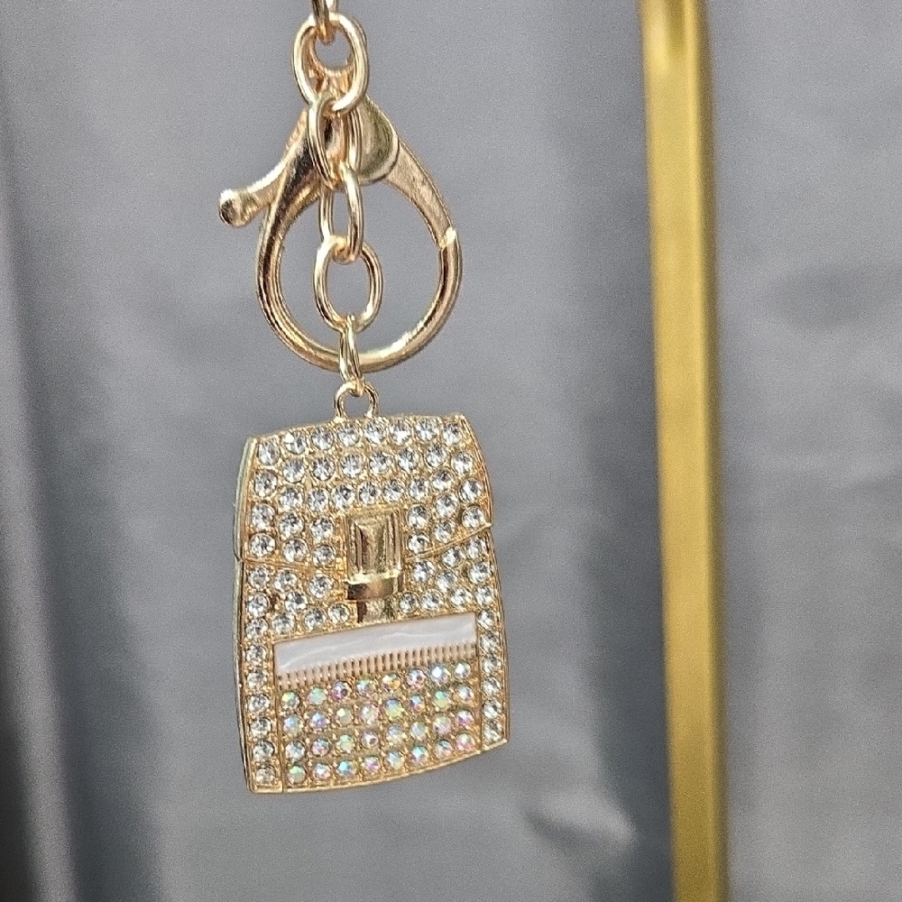 Gold and Silver Key Chain Bag Charm